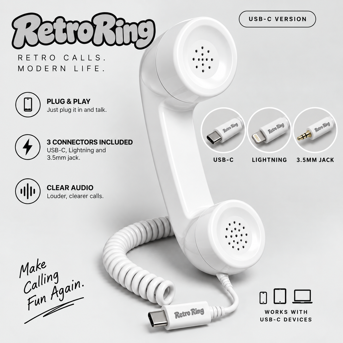Retro Ring™ Phone Handset